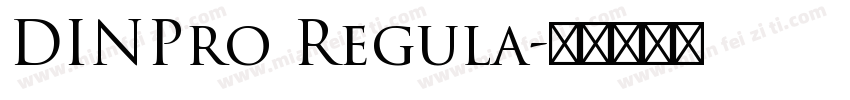 DINPro Regula字体转换
